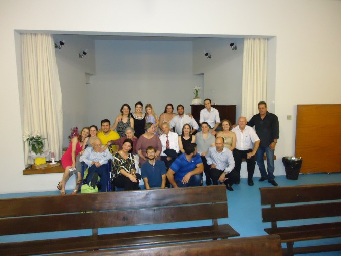 Família reunida no final da festa.