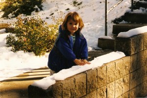 Amanda conhece a neve.